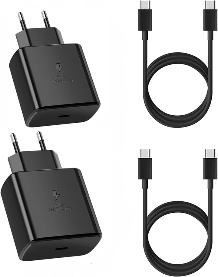 45W USB-C Schnellladegerät 2PACK Android Netzteil Type C für Samsung Galaxy S24 S23 S22 S21 Ultra/No