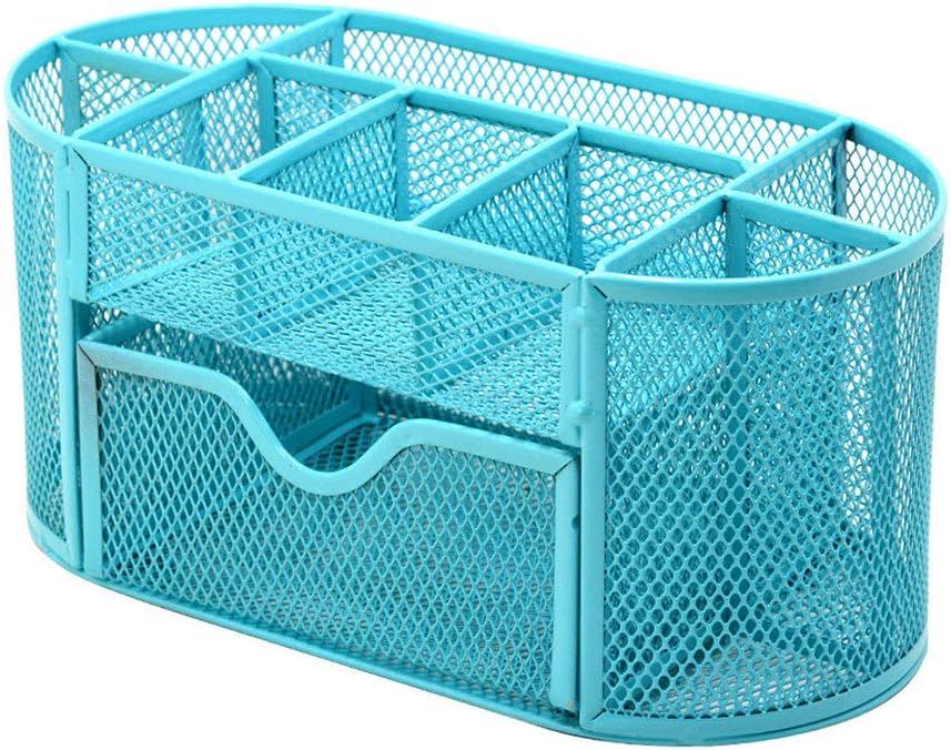 Netz-Schreibtisch-Organizer, Stiftehalter mit Schublade, Mehrzweck-Metall-Schreibwaren-Aufbewahrung,