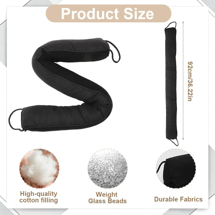 Schwerer Türzugstopper, 92 cm Zugluftstopper für Fenster und Türen Windstopper Kältestopper Stopper