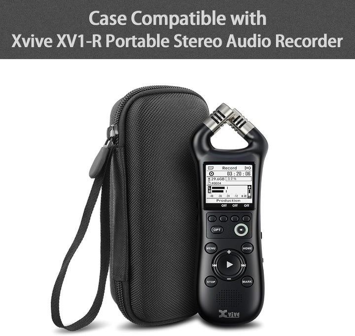 co2CREA Harte Reiseschutzhülle Etui Tasche für Xvive XV1-R Digitaler Handheld Recorder,Nur hülle, fü