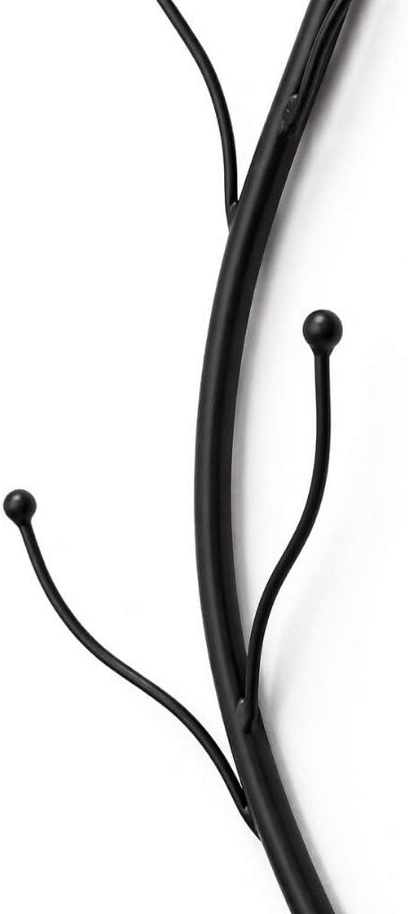 DanDiBo Wandgarderobe Schwarz Metall 2er Set Flora Garderobe Wand 93861 Garderobenhaken Flurgarderob