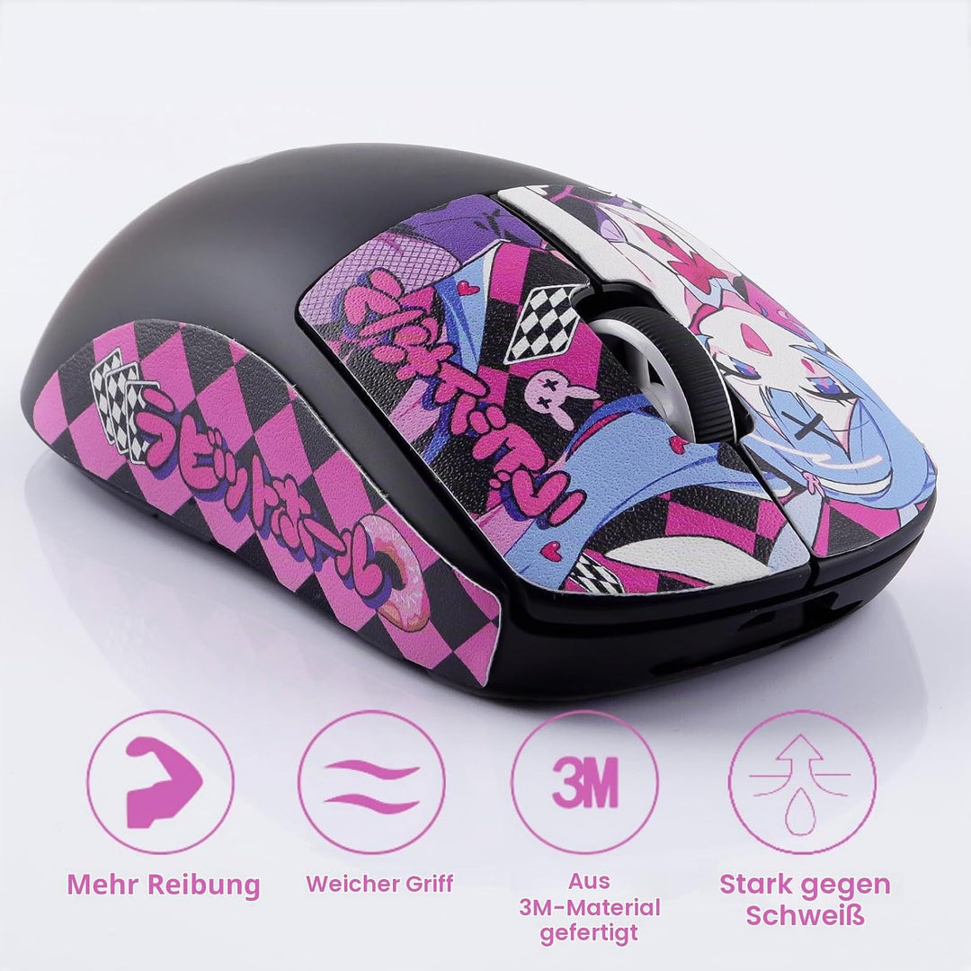 Hyekic Mouse Grip Tape Fit for Logitech G PRO X Superlight, 4 Pieces, Anti-Slip Gaming Mouse Skins,