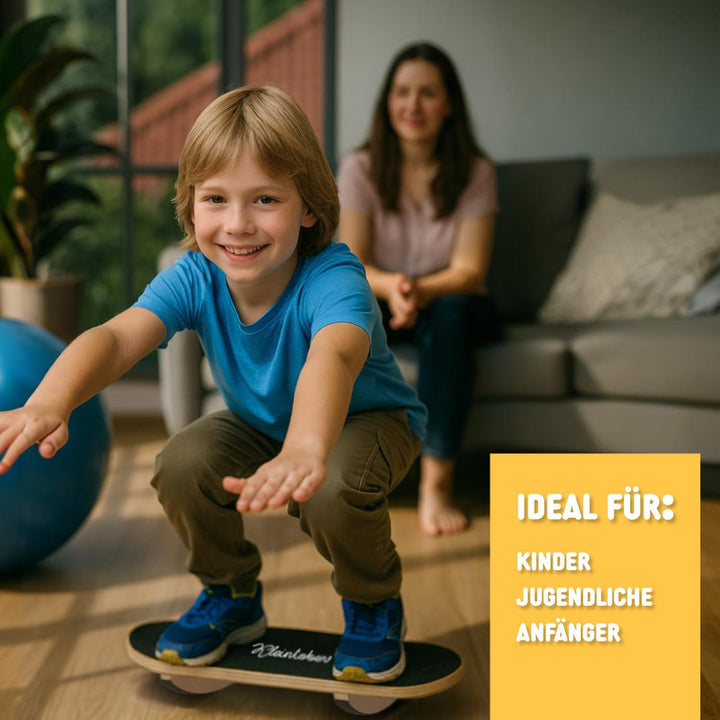 KLEINTOBER Kinder Balance Board I Balancierbrett Kinder mit 3 Schwierigkeitsstufen I Wackelbrett aus