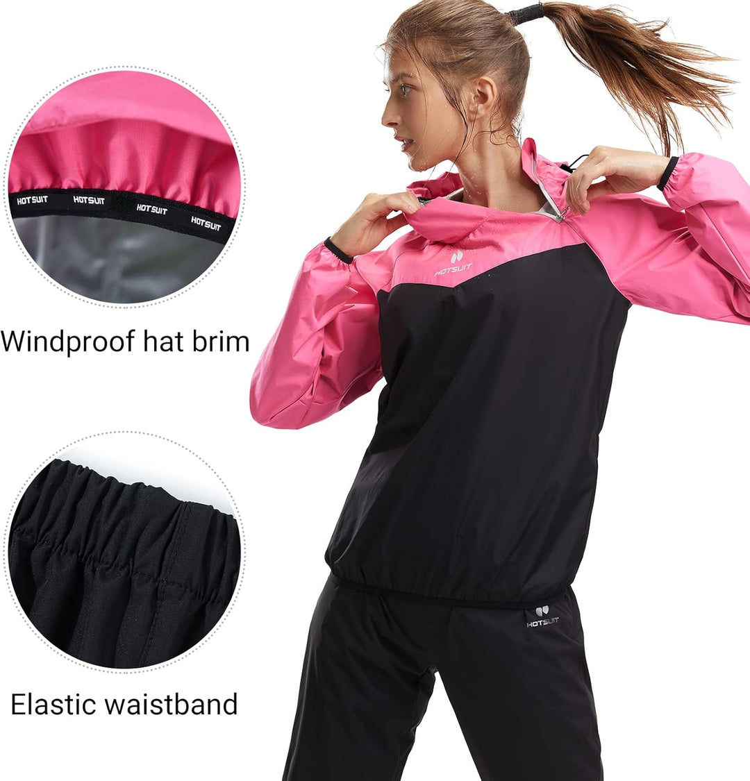 HOTSUIT Schwitzjacke/Schwitzanzug Damen Sauna Trainingsanzug Sportanzug Schwitzanzug Fitness Trainin