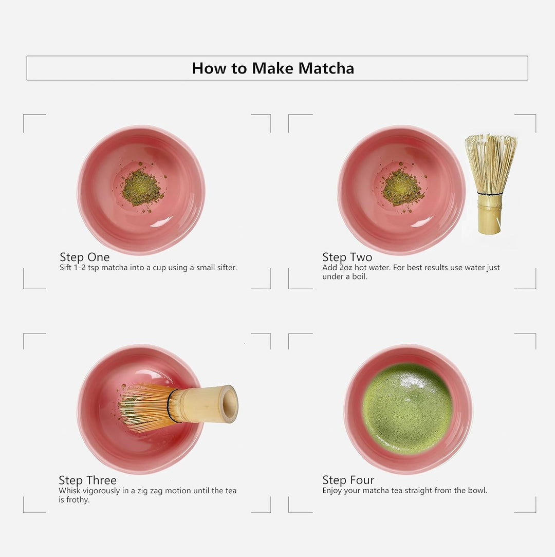 Keramik Matcha Schale, Handgefertigte Japanische Grüntee Tasse, Matcha Teeschale mit Schneebesen für
