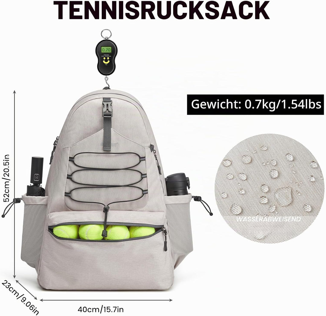 G4Free Tennistasche, Tennisrucksack für Damen und Herren, grosse Pickleball-Tasche, hält 4 Schläger
