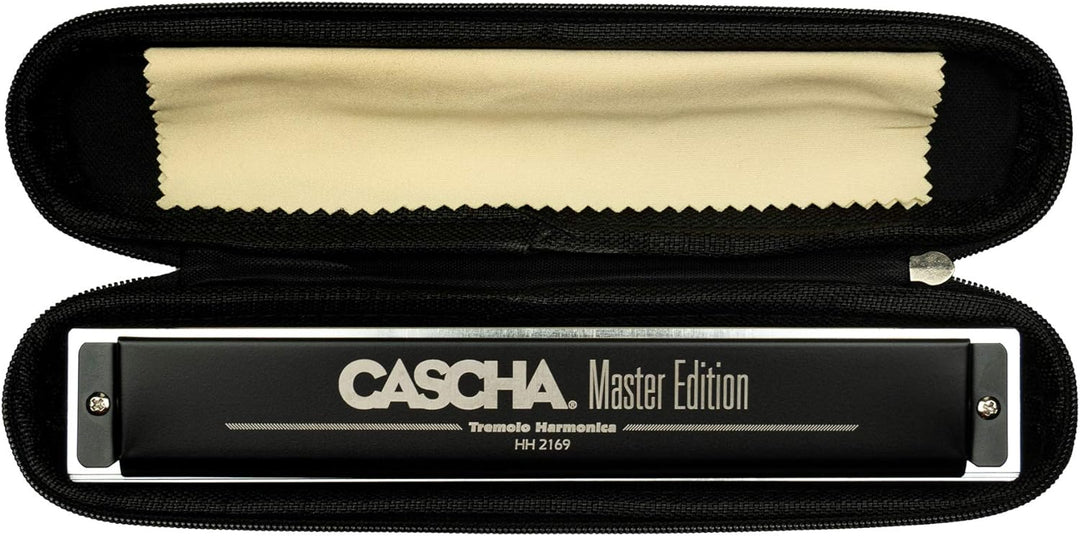CASCHA Master Edition Tremolo-Mundharmonika, 24 Löcher, C-Dur, inklusive Soft-Case und Pflegetuch, P