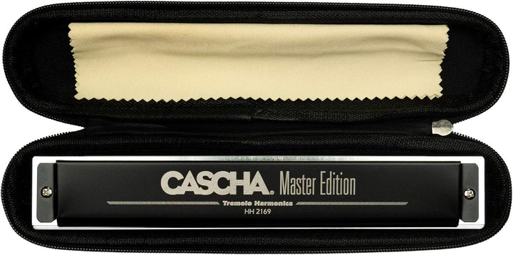 CASCHA Master Edition Tremolo-Mundharmonika, 24 Löcher, C-Dur, inklusive Soft-Case und Pflegetuch, P
