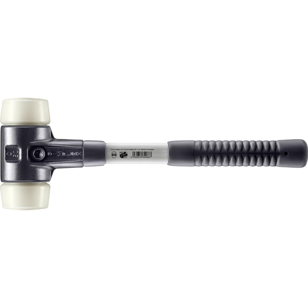 SIMPLEX-Schonhammer, Nylon; mit verstärktem Tempergussgehäuse und Fiberglasstiel | D=60 mm | 3708.06