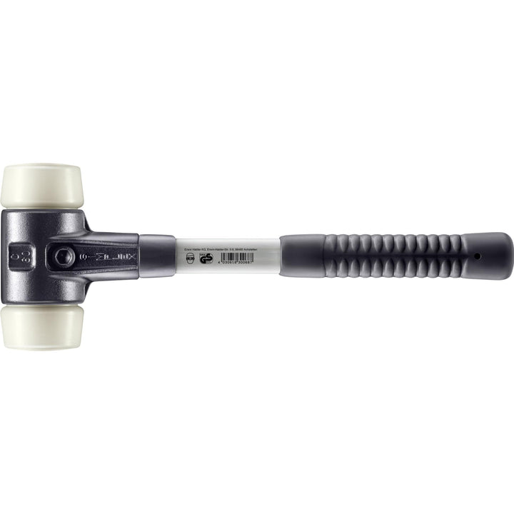 SIMPLEX-Schonhammer, Nylon; mit verstärktem Tempergussgehäuse und Fiberglasstiel | D=60 mm | 3708.06
