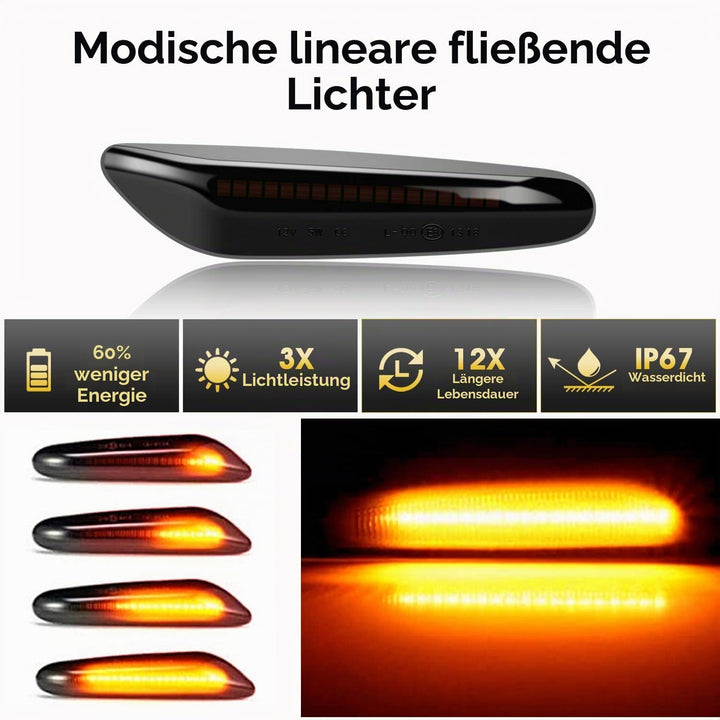 WinPower Seitenmarkierung Signal Licht anmachen Sequenzieller Blinker Fehlerfrei Kompatibel mit BMW