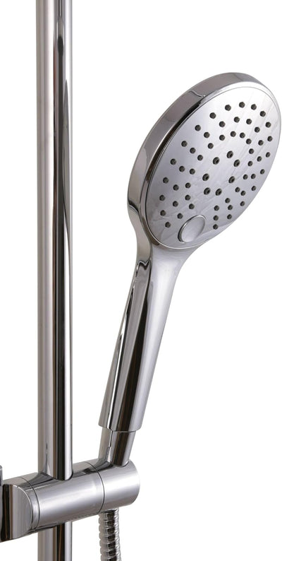 'aquaSu® Duschsystem Tima mit Regendusche & Handbrause | Handbrause: 4-strahlig | Kopfbrause: 1-stra