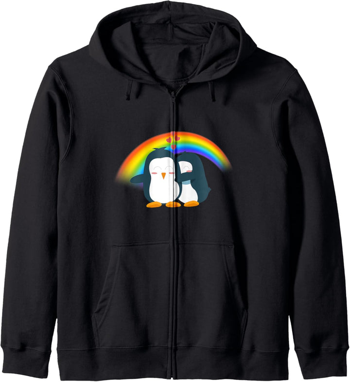 Pinguin Pärchen Support LGBTQ Ally Gay Pride Queer Kapuzenjacke