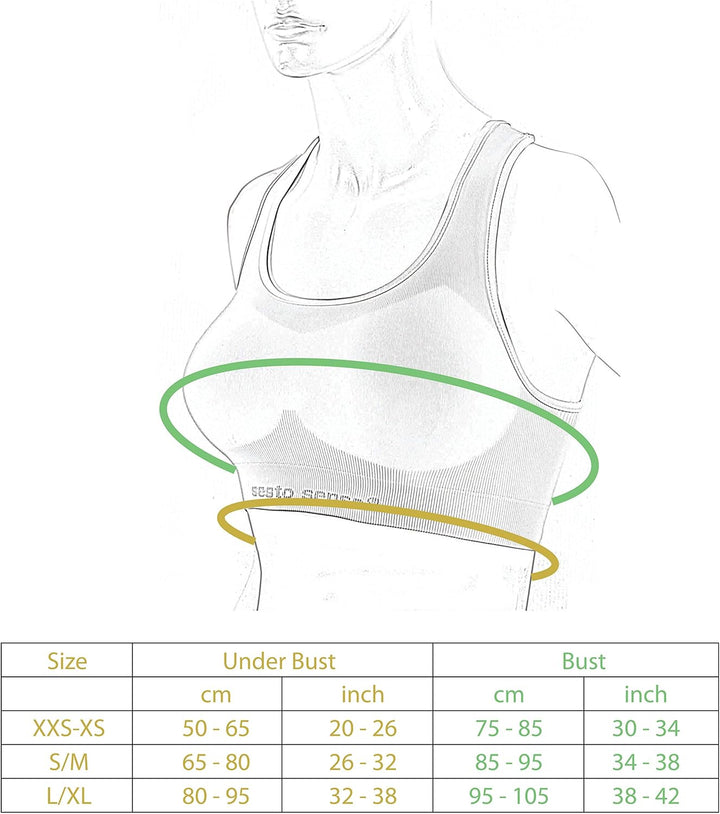 sesto senso Sportzeug Damen Set Fitness Yoga BH + Leggings Nahtlose Sportbekleidung L-XL Schwarz, L-