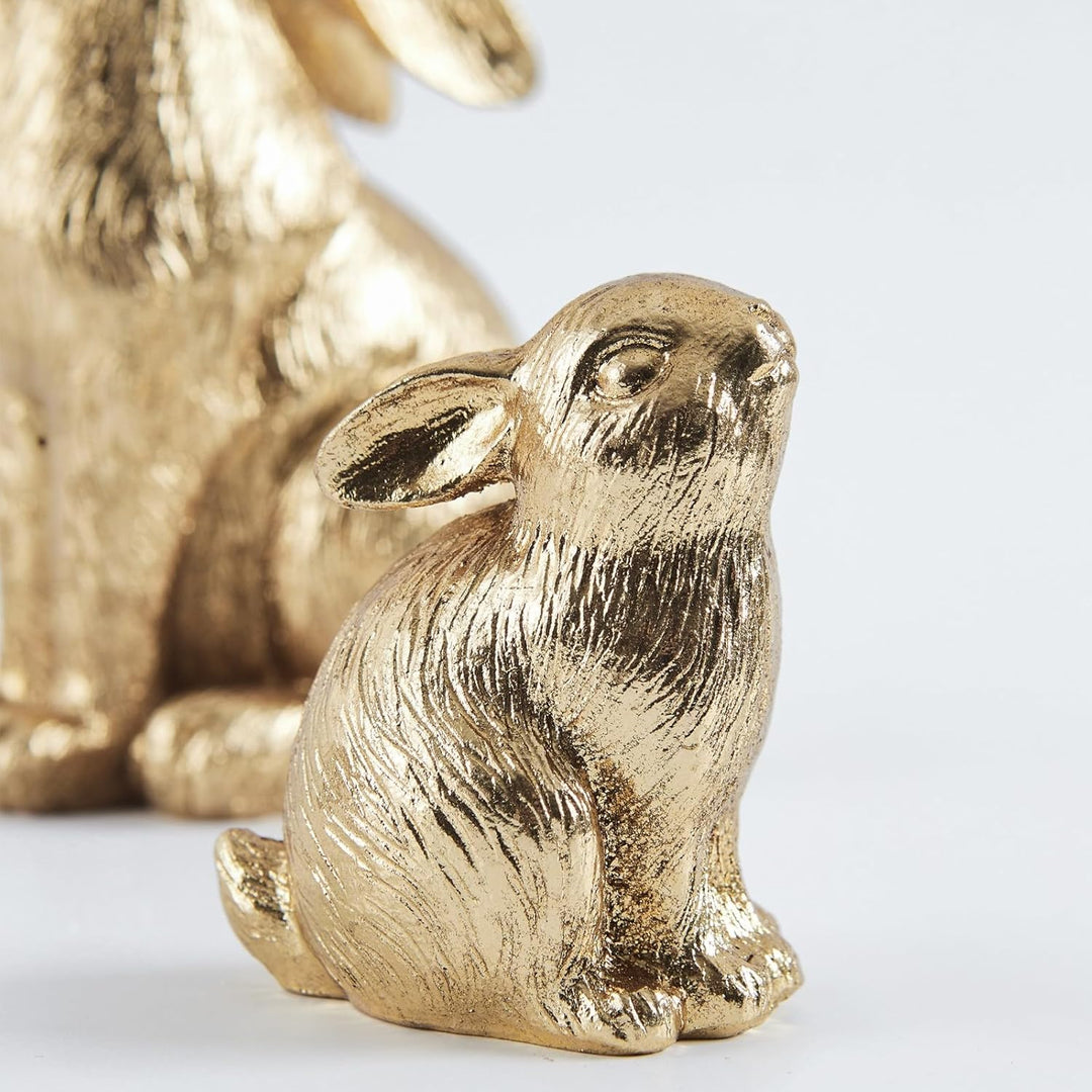 2 Stück Osterhasen Figuren Gold Home Decor Harz Kaninchen Statue Ostern Tisch Dekor Kaninchen Figure