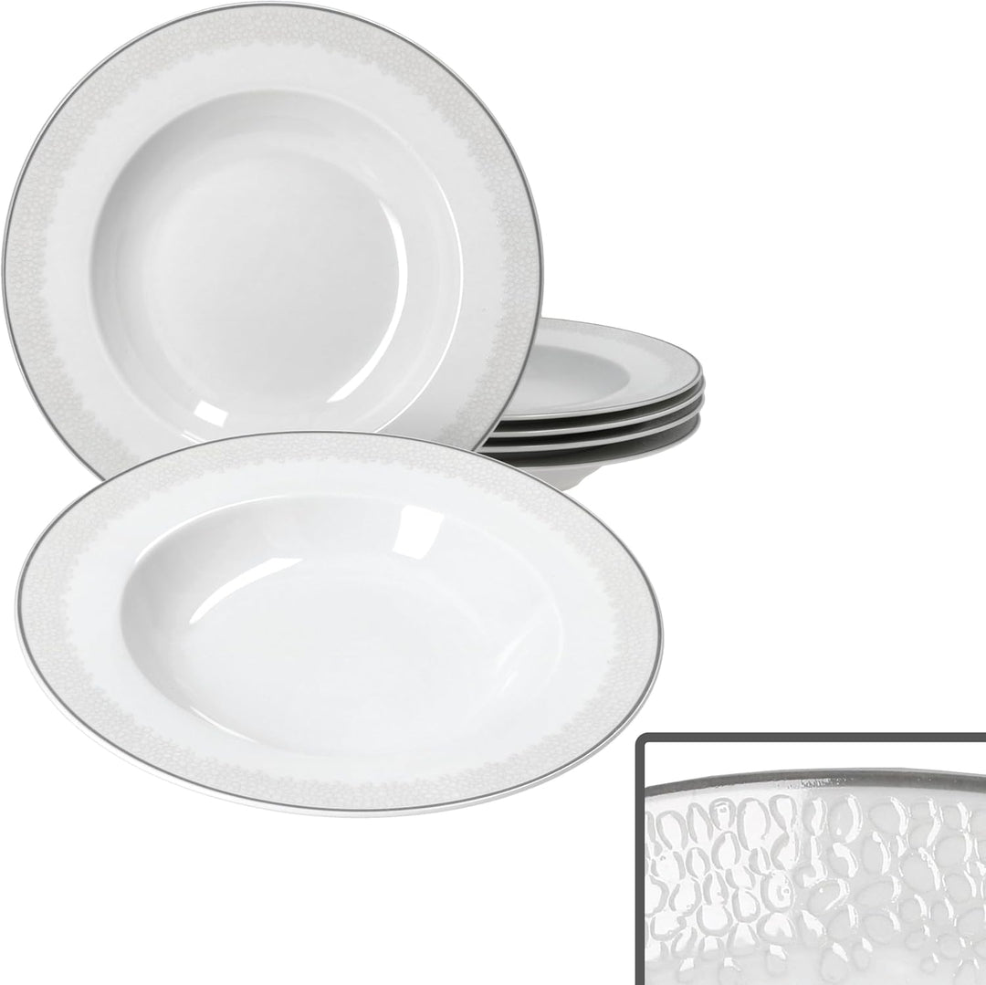 Ritzenhoff & Breker 6er Set Venezia Suppenteller I Ø21,8cm I 200ml I 6 Personen I Elegante Tiefe Tel