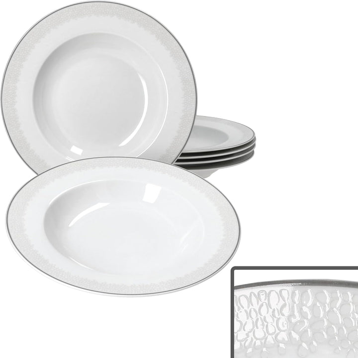 Ritzenhoff & Breker 6er Set Venezia Suppenteller I Ø21,8cm I 200ml I 6 Personen I Elegante Tiefe Tel