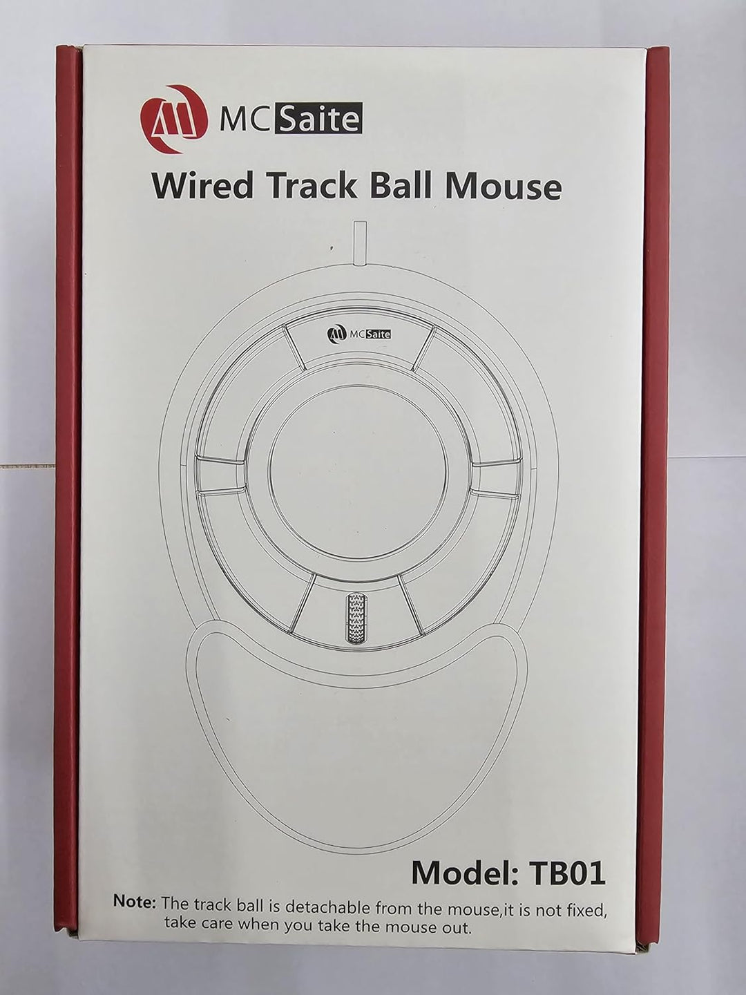 Wired Trackball Maus mit Scroll Wheel - Grauer Ball