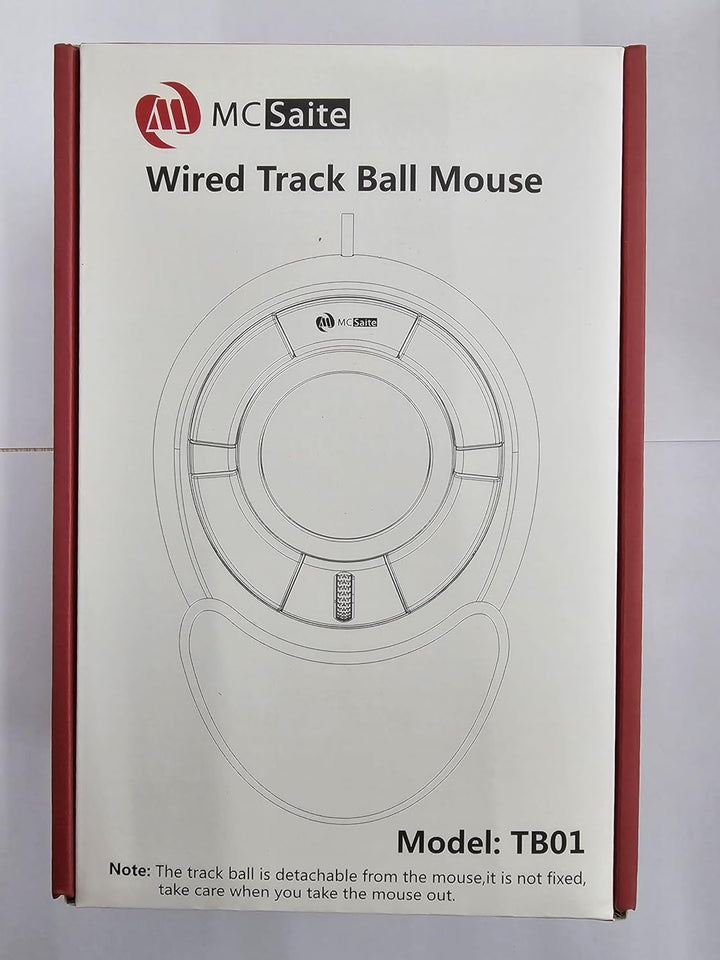 Wired Trackball Maus mit Scroll Wheel - Grauer Ball
