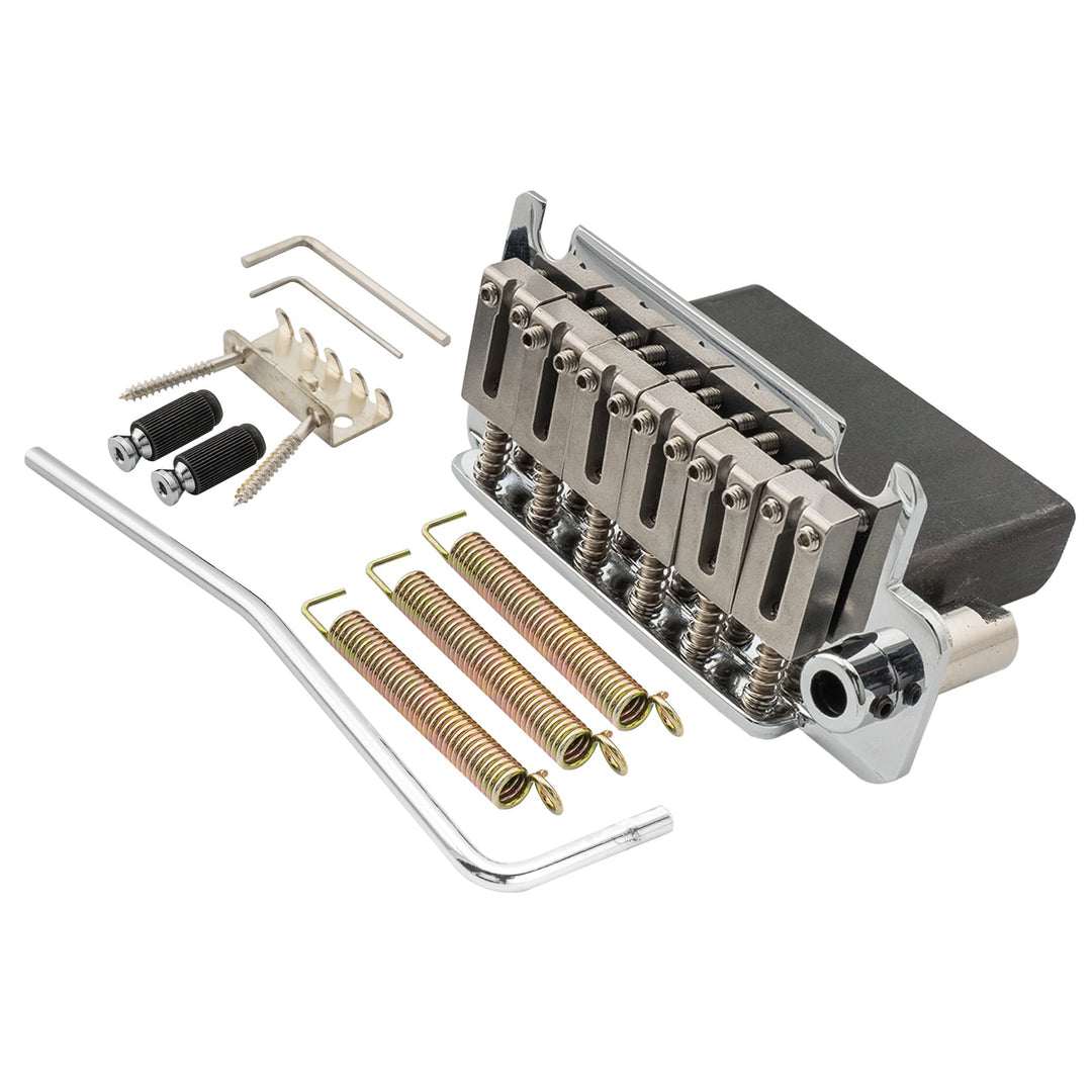 Musiclily Pro 52,5mm 2-Punkt Style Tremolo Steg Bridge Stahl Saitenreiter für American Strat E-Gitar