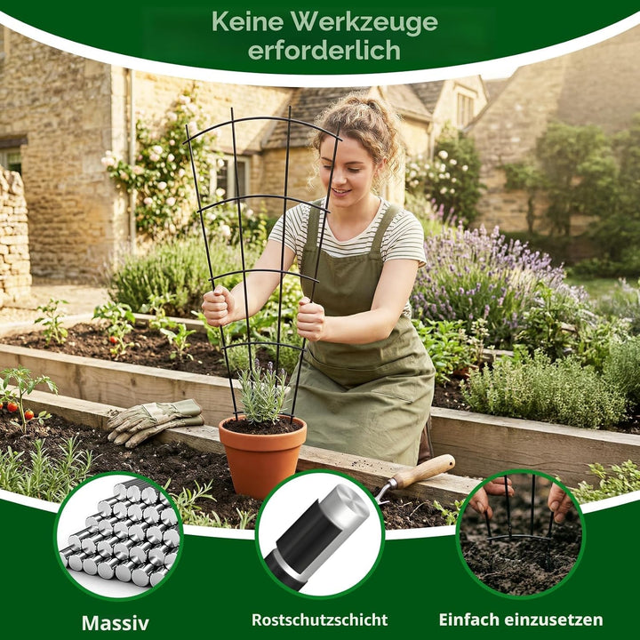 Thealyn 4er Pack 60cm / 23 Zoll Indoor-Pflanzen-Trellis für kletternde Topfpflanzen, Outdoor Metall