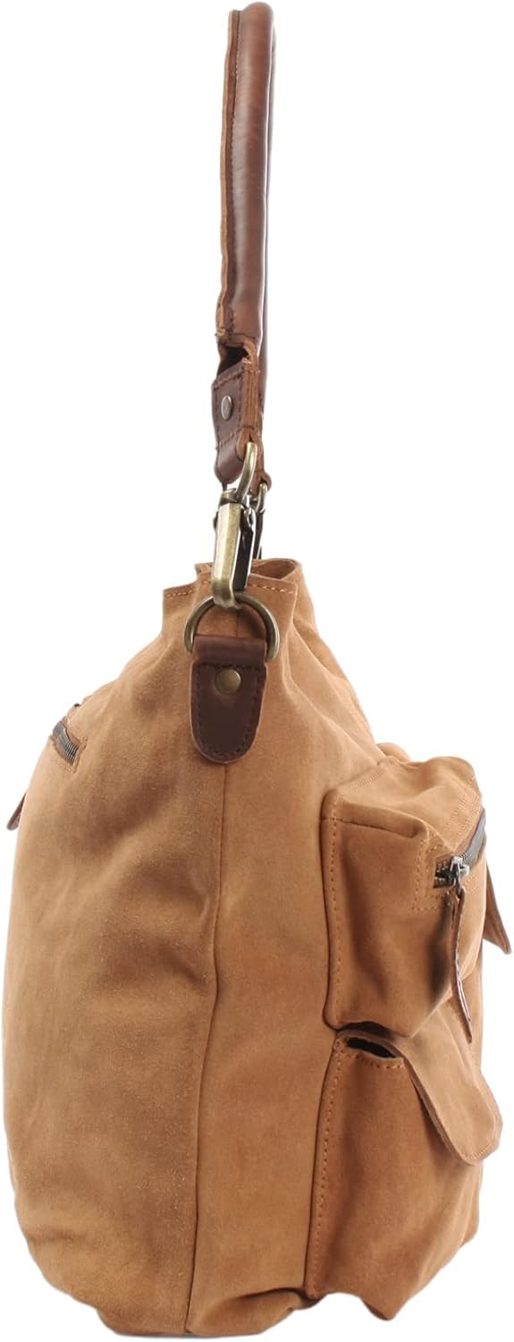 LECONI Schultertasche Ledertasche für Damen echtes Leder Natur grosser Shopper Lederhandtasche für D