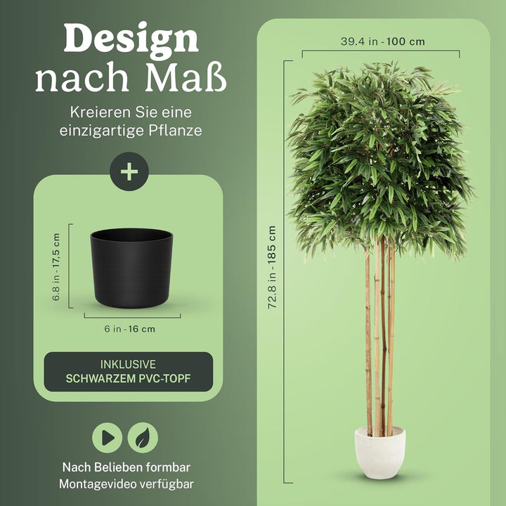 Künstlicher Bambus mit natürlichen Holzstämmen, hergestellt aus den besten Materialien, ideal für He