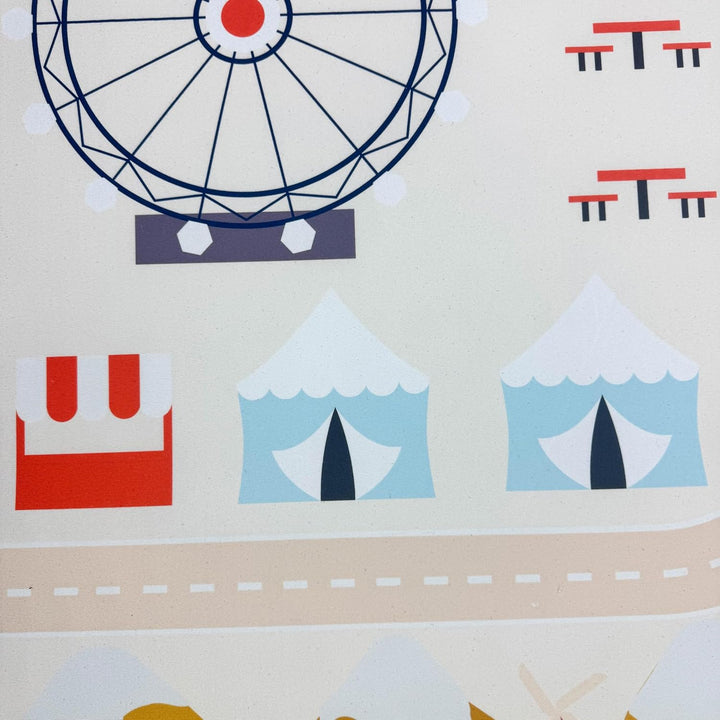 Teppich-Traum Teppich Kinderzimmer Kinderteppich Stadt-Motiv rutschfest flachgewebe saugroboterfreun