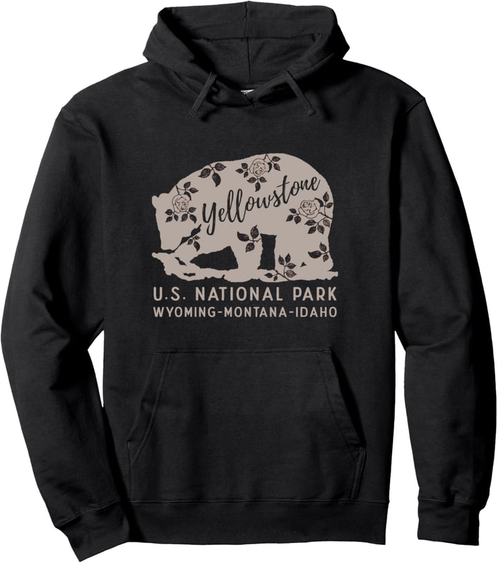 Yellowstone National Park Floral Bear XO4U Original Pullover Hoodie