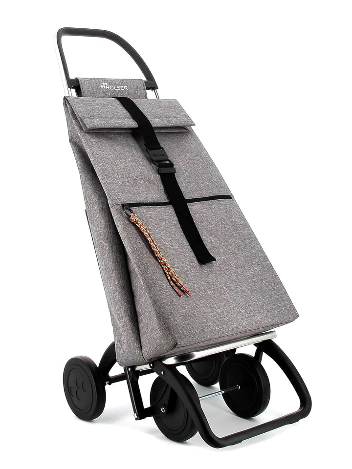 Einkaufstrolley Rolser Big Tweed 4 Räder - Grau 4 Räder Grau, 4 Räder Grau