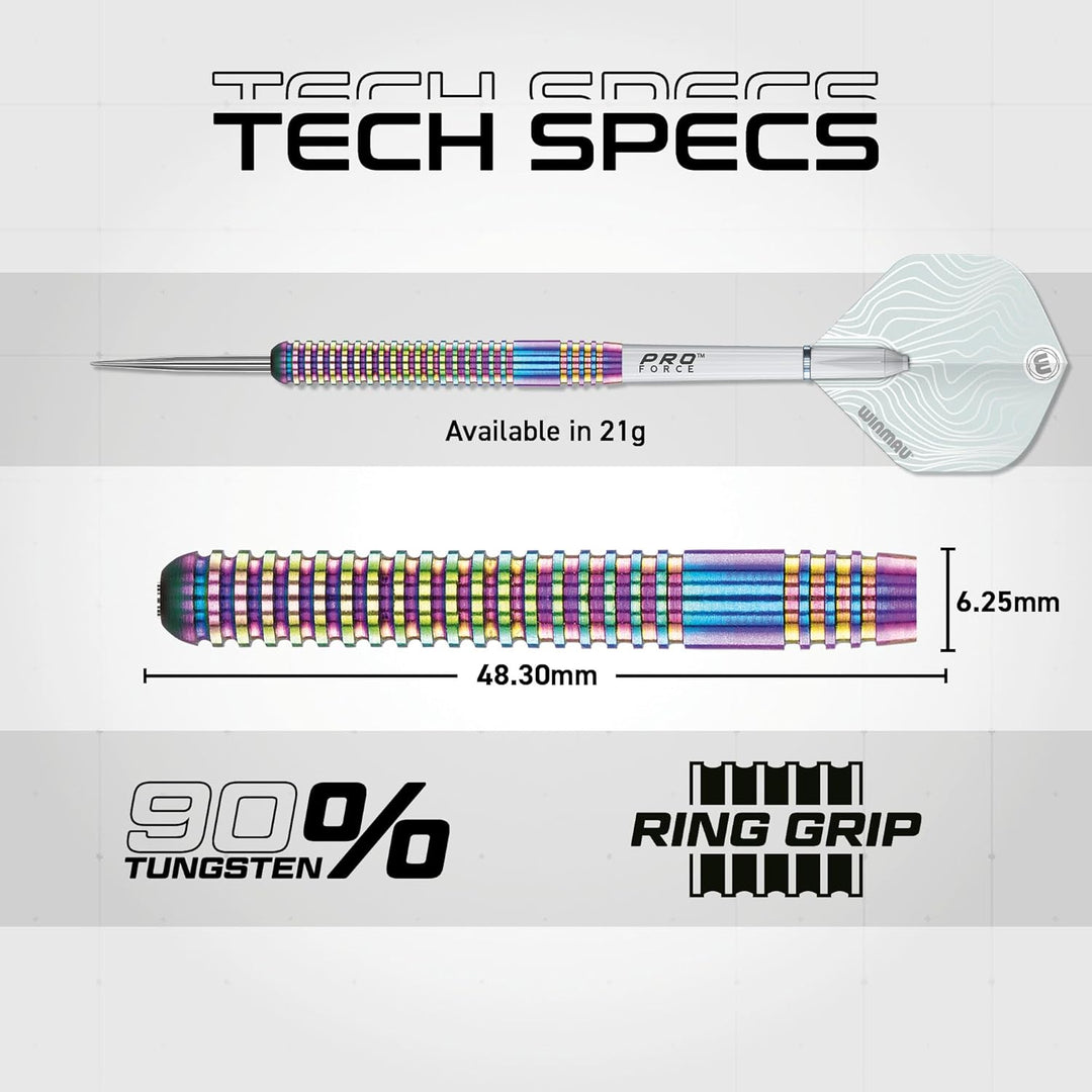 WINMAU Solaris Pro Specialist Dartpfeile-Set, Wolframstahl, mit Flights und Schäften (Stiele) 21 g u