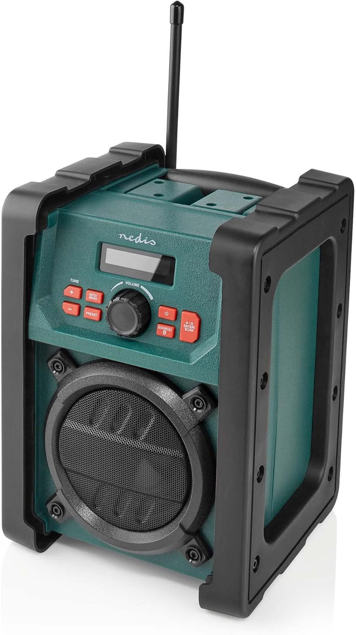 Nedis DAB + Radio | Tisch Ausführumg | DAB+ / FM | 2.2" | Scharz-weiss Monitor | Batteriebetrieben/N