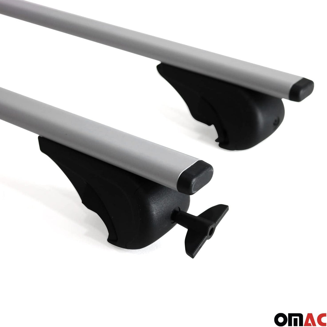 OMAC Dachträger Gepäckträger kompatibel mit BMW 3er Touring E91 2005-2011 Metall Grau, Grau