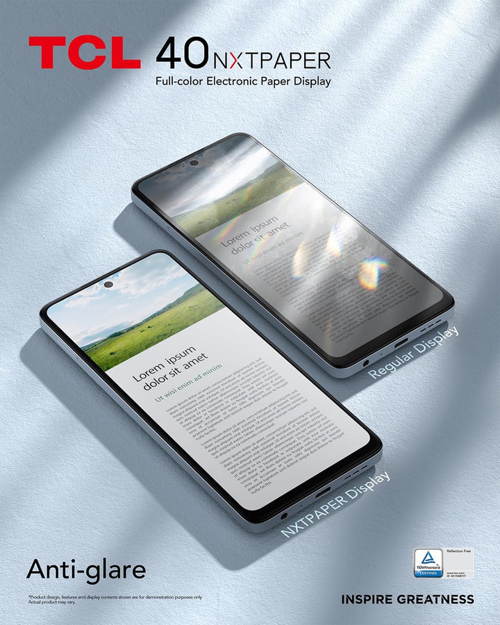 TCL 40 NXTPAPER 4G Smartphone, 16,78 cm (6,78 Zoll) (90 Hz, 8 GB - 256 GB, erweiterbarer MicroSD, er