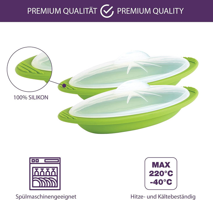 Mastrad F68188 Papillote Minute - Mikrowellendose und Gefrierdose Lunchbox - luftdichte Tupper Frisc