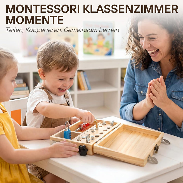 Lehoo Castle Montessori Spielzeug ab 3 4 5 Jahre, Kinder Werkzeugkoffer mit Werkzeug Motorikspielzeu