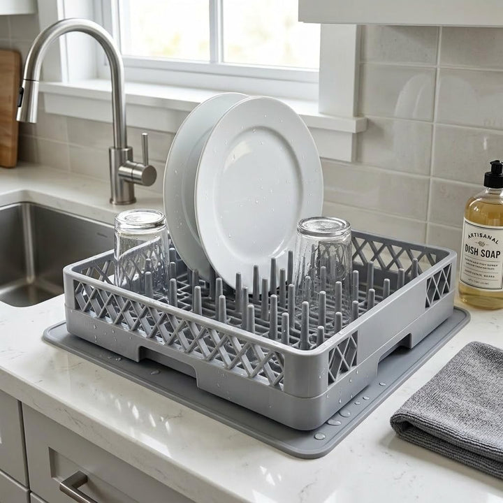 2+1 Set Spülkorb 50x50 für Gastro Spülmaschine – 2x Tellerspülkorb + 1x Besteckspülkorb (Durchfallsc