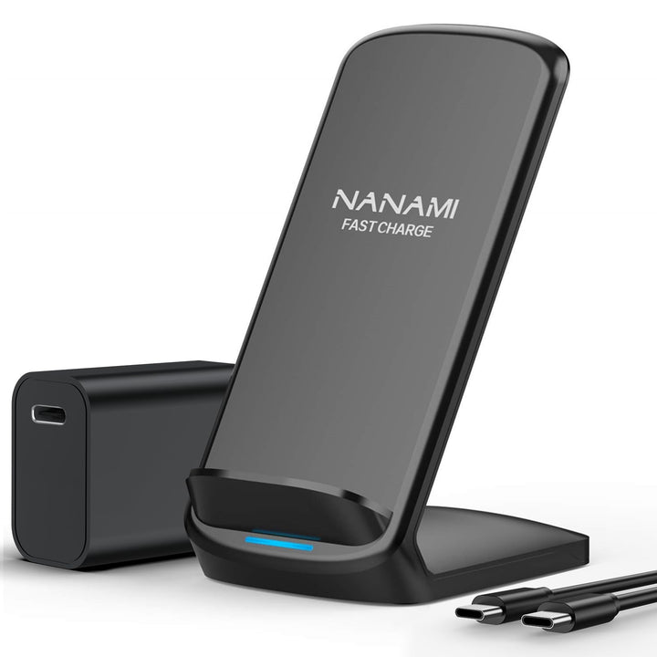 NANAMI Fast Wireless Charger, 10W Induktive Ladestation mit USB ladegerät für Samsung Galaxy S24/S23