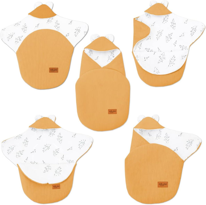 Baby Fusssack Einschlagdecke für Babyschale und Kinderwagen Gelb, Gelb