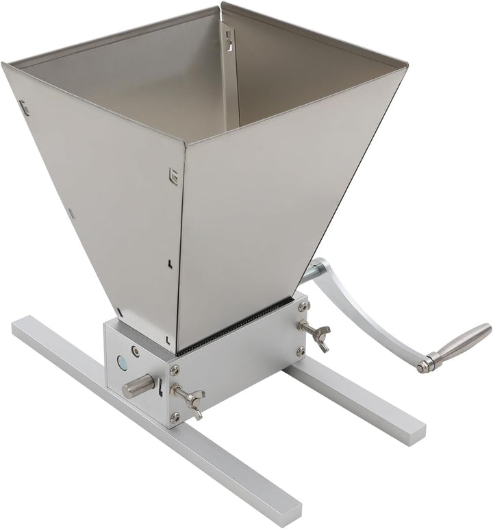 4L Manuelle Getreidemühle, Edelstahl 0-2.5MM Verstellbar Getreidequetsche Malzmühle Futtermühle mit