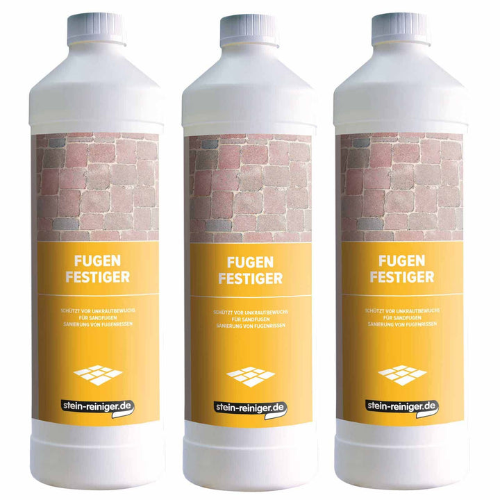 stein-reiniger Fugenfestiger 3er Set | Fugen-Festigungsmittel Sandfugen | Schutz vor Unkrautbewuchs