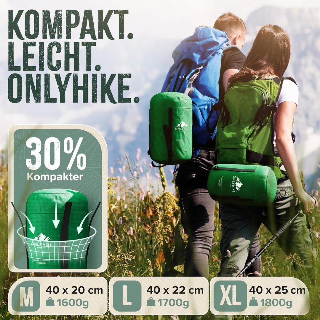 Schlafsack Outdoor I [300GSM] Warmer &amp; 1700g Leichter Schlafsack für Frühling, Herbst und Winter [-5