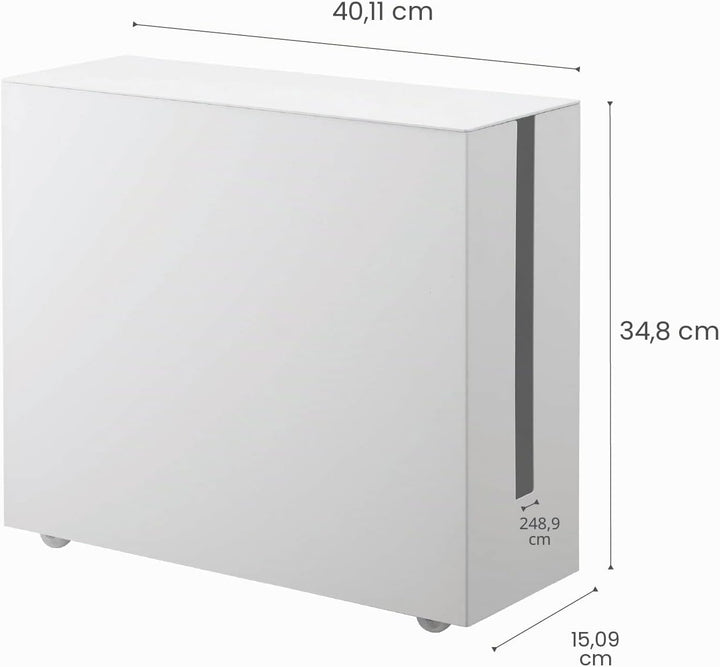 YAMAZAKI Tower Kabelabdeckungen, Metall, Weiss, One Size