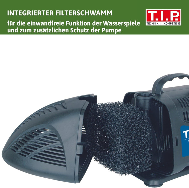 T.I.P. Wasserspielpumpe WPS 2000 R (bis 2.000 l/h Fördermenge, Förderhöhe max. 2,5 m, für den Einsat