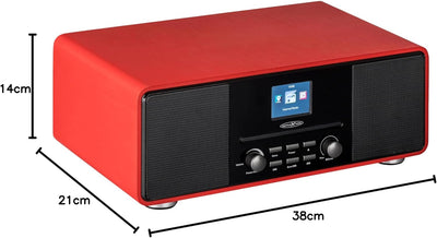 Reflexion HRA19INT DAB- und Internetradio mit CD-Player und Radiowecker (UKW, DAB, DAB+, Bluetooth,