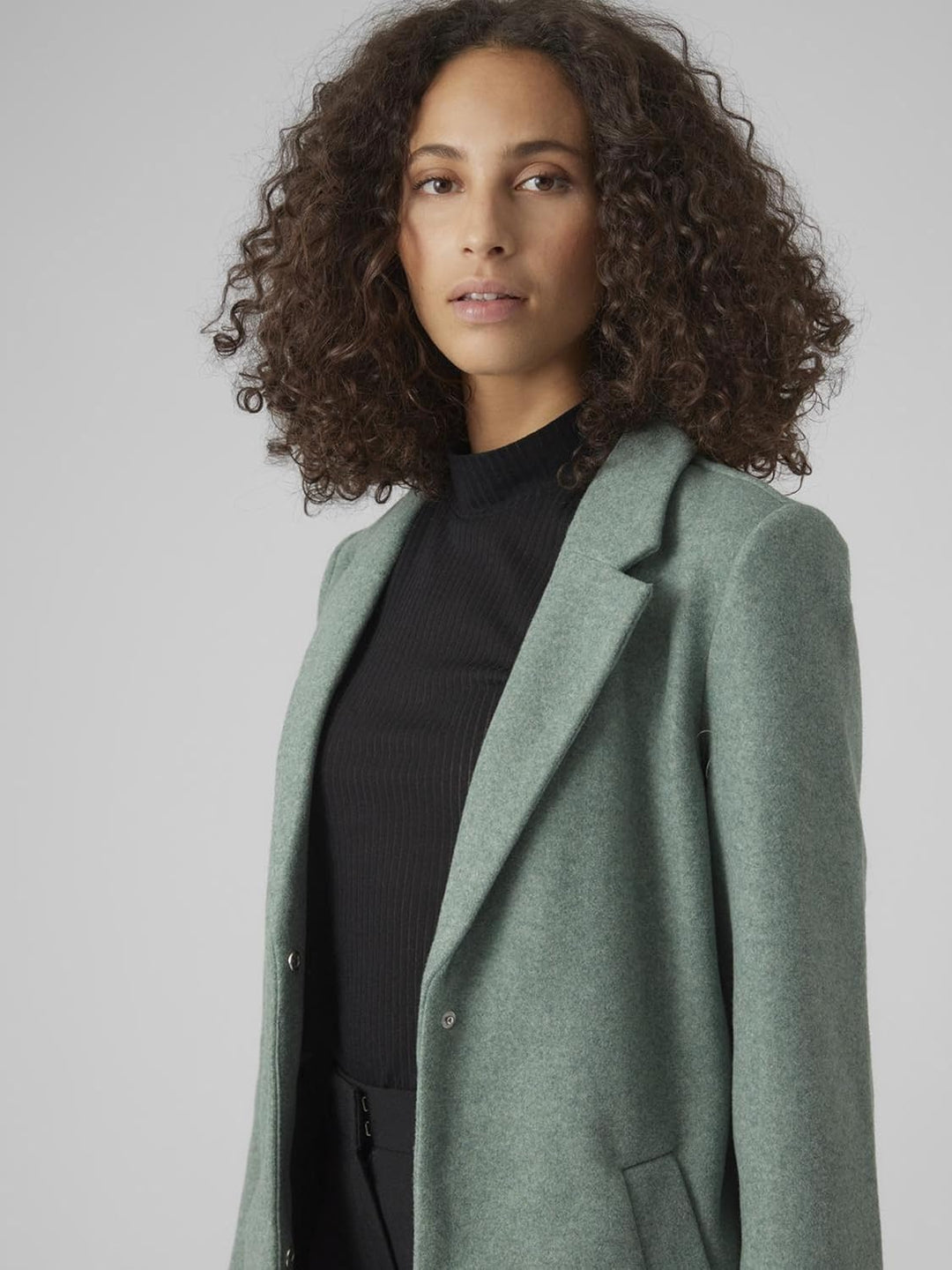 Vero Moda Female Mantel VMPOP Mantel M Dark Forest/Detail:melange, M Dark Forest/Detail:melange