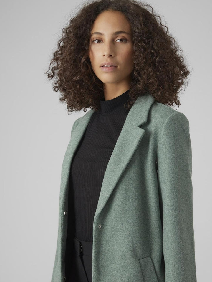 Vero Moda Female Mantel VMPOP Mantel M Dark Forest/Detail:melange, M Dark Forest/Detail:melange