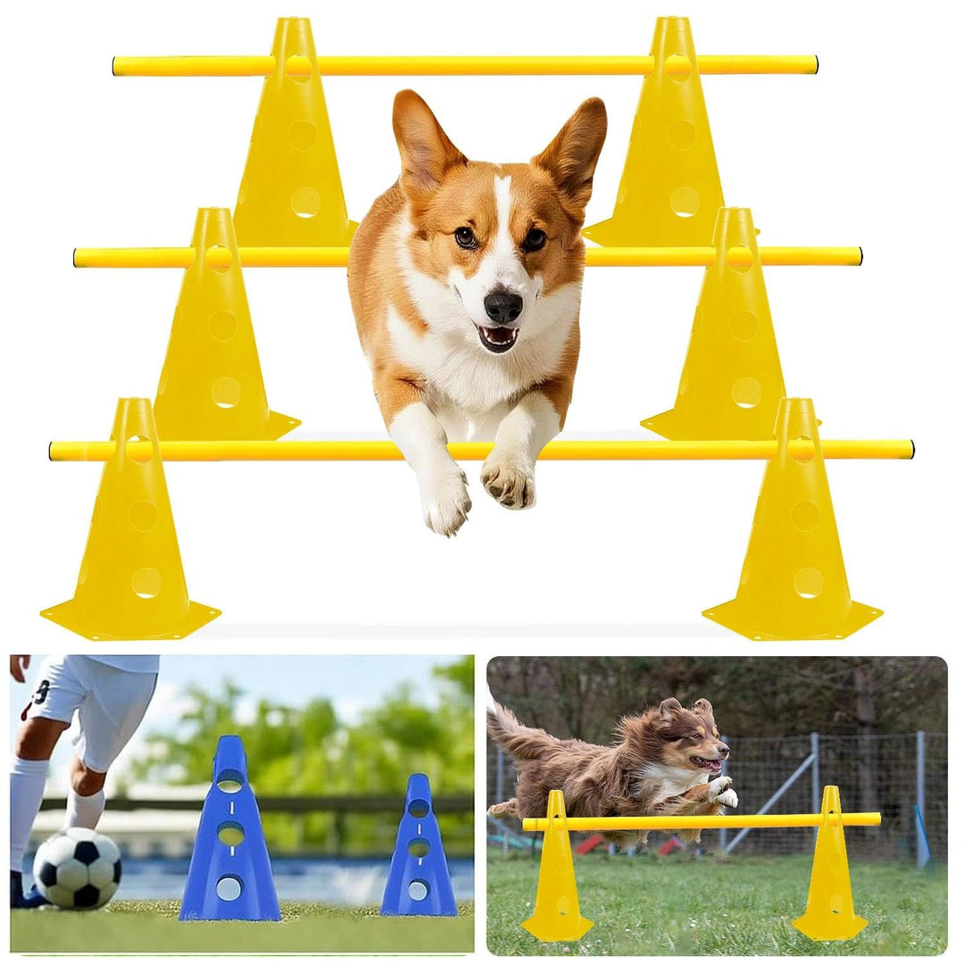 Agility Set Hunde,Steckhürdenset Hund,Hund Hürden,Kinder Agility Hürden Hindernisse für Pferde Hunde