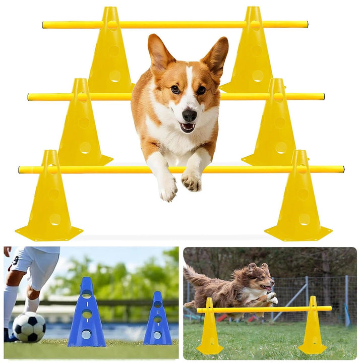 Agility Set Hunde,Steckhürdenset Hund,Hund Hürden,Kinder Agility Hürden Hindernisse für Pferde Hunde