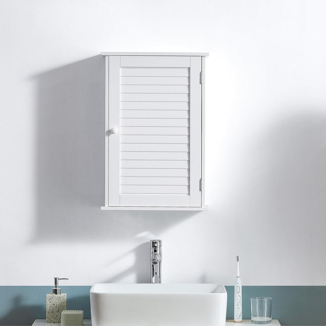 Bath Vida Badezimmerschrank, 1 Tür, Holz, weiss